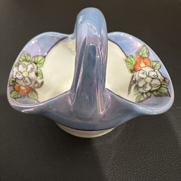 Vintage Noritake Miniature Basket Floral Hand Painted‎ 2.25" Made In Japan - Picture 3 of 9